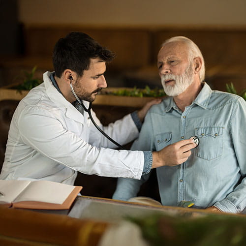 older man with doctor