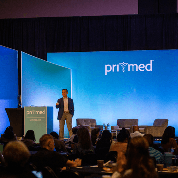 Dr. Vega presenting at a Pri-Med Regional Conference